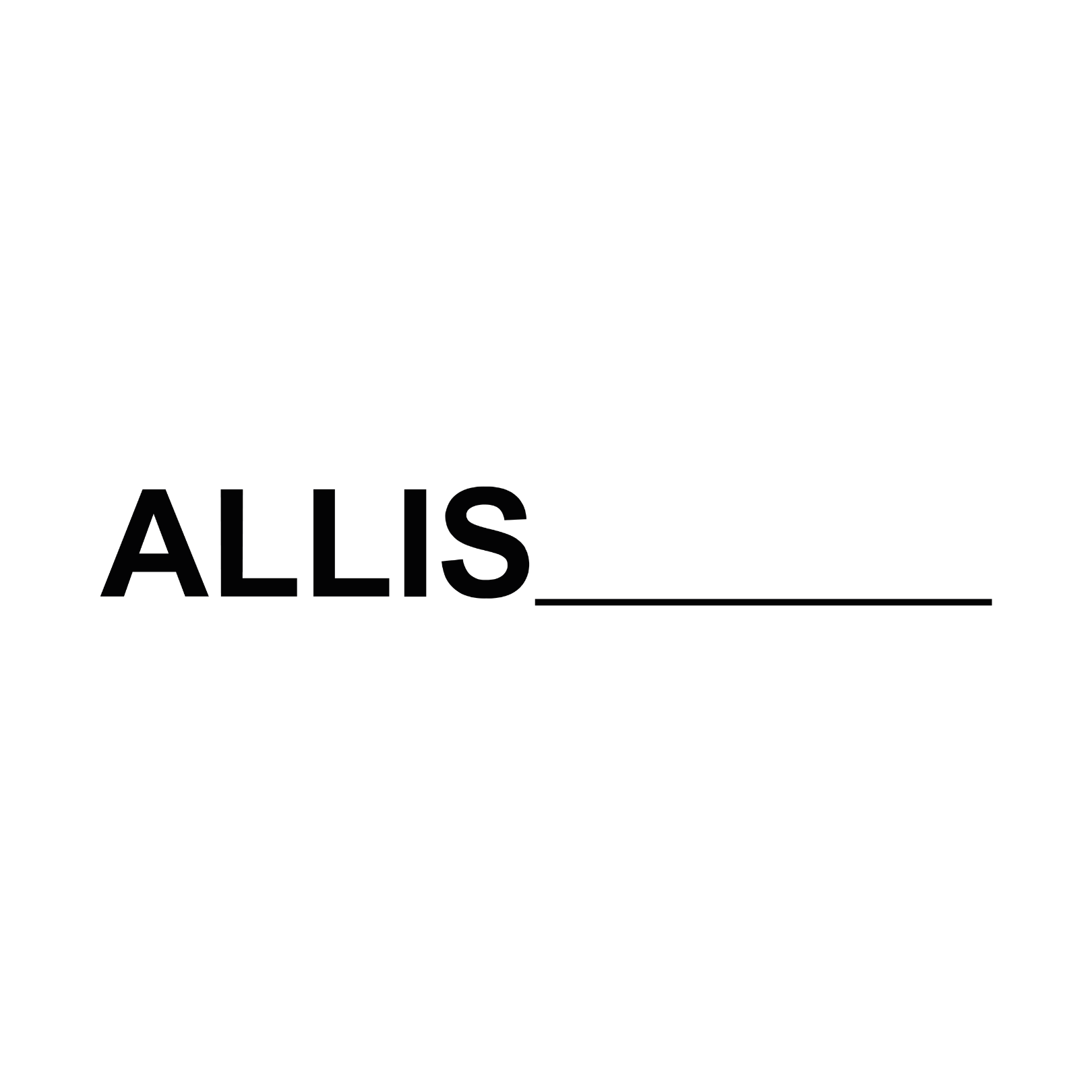 logo Allis Beachwear / comunicazione su misura by factory, cura di grafica web e fotografia